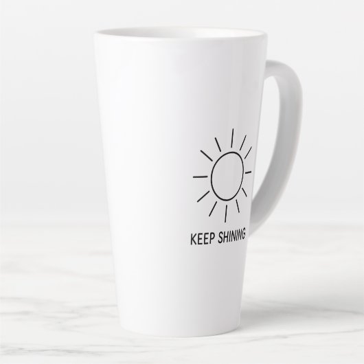 Keep Shining Sun Design T カフェラテマグ (右アングル)