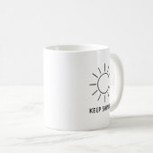 Keep Shining Sun Design T コーヒーマグカップ (正面右)