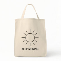 Keep Shining Sun Design Tote Bag