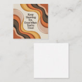 Keep Showing Up, Even When You're Tired スクエア名刺 (正面/裏面)