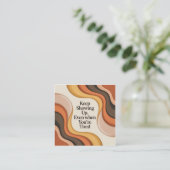 Keep Showing Up, Even When You're Tired スクエア名刺 (スタンド正面)