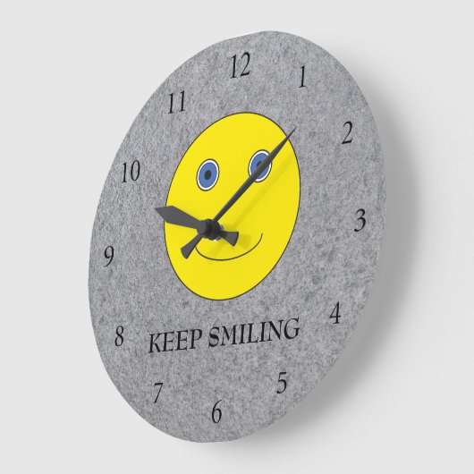 Keep Smiling ラージ壁時計 (傾斜)