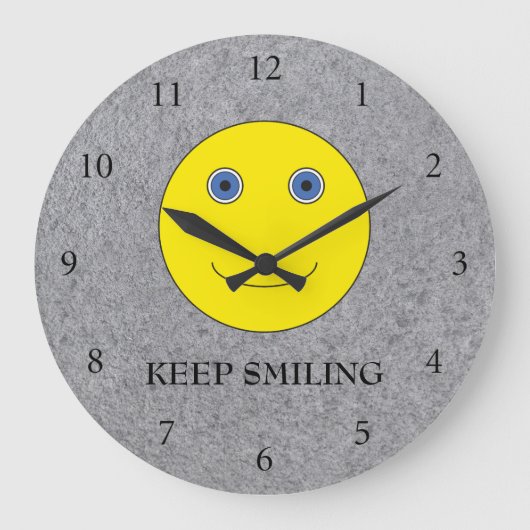 Keep Smiling ラージ壁時計 (正面)