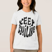 Keep Smiling! - Simple & Cheerful Happy Vibe Desig トライブレンドＴシャツ (正面)