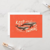 Keep Swimming Whales カード (正面/裏面インサイチュ)