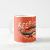 Keep Swimming Whales コーヒーマグカップ (正面左)