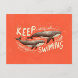 Keep Swimming Whales ポストカード