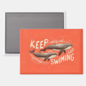 Keep Swimming Whales マグネット (正面/裏面)