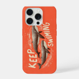 Keep Swimming Whales iPhone 15 Proケース