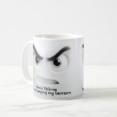 Keep Talking, Add Name Message Expressive Face コーヒーマグカップ (正面左)