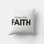 Keep the Faith - Christian Minimalist Aesthetic Sh クッション (裏面)