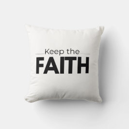Keep the Faith - Christian Minimalist Aesthetic Sh クッション