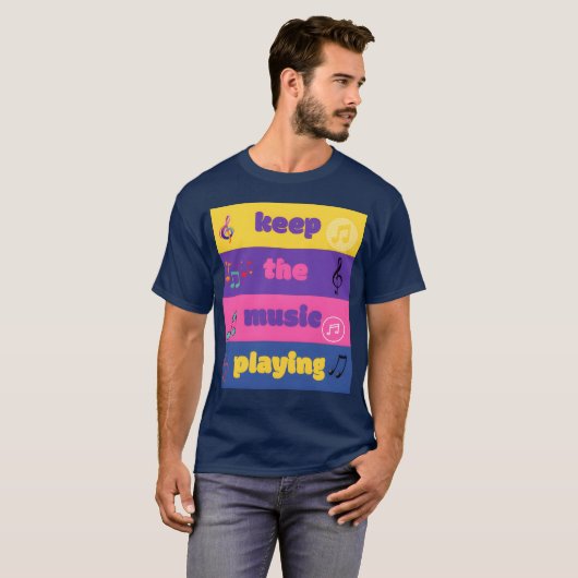 Keep the music playing boy tシャツ (正面フル)