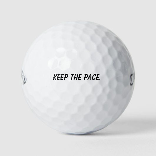 'Keep The Pace' Motivation Tool Gift  ゴルフボール (正面)