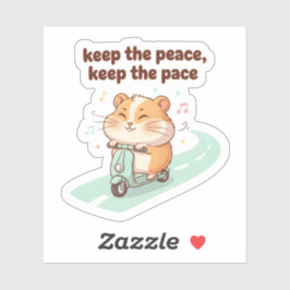 Keep the Peace, Keep the Pace – Cute Scooter シール