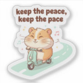 Keep the Peace, Keep the Pace – Cute Scooter シール (正面)