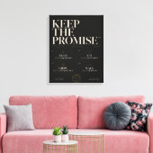 Keep The Promise™ | プレミアム規律と自己成長 キャンバスプリント (インサイチュ (リビング))