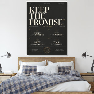 Keep The Promise™ プレミアム規律と自己成長 キャンバスプリント