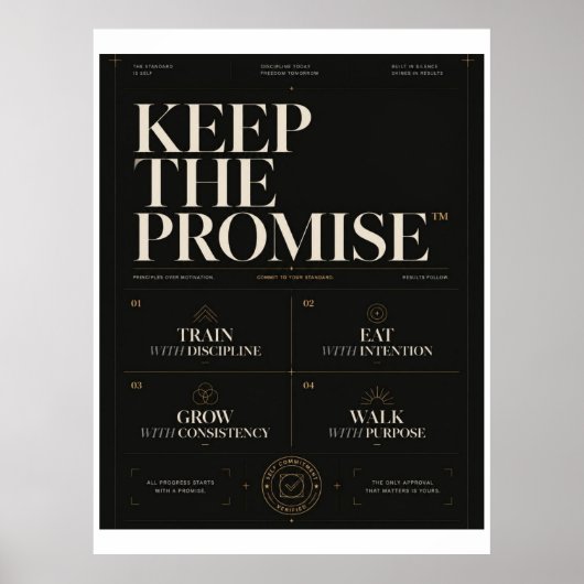 Keep The Promise™ | プレミアム規律と自己成長 ポスター (正面)
