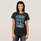 Keep The Sea Plastic Free Ocean Orca Sea Mamal Lov Tシャツ (正面フル)