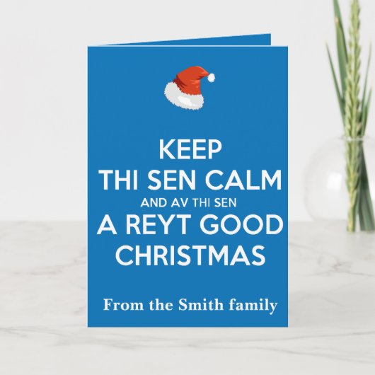 Keep Thi Sen Calm And Av Thi Sen A Reyt Good Chris カード (正面)