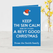 Keep Thi Sen Calm And Av Thi Sen A Reyt Good Chris カード (黄色い花)