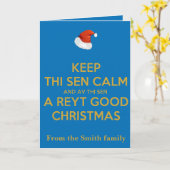 Keep Thi Sen Calm And Av Thi Sen A Reyt Good Chris カード (黄色い花)
