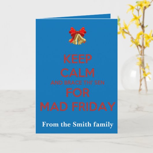 Keep Thi Sen Calm And Brace This Sen Mad Friday カード (黄色い花)