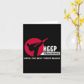 Keep Training Until The Belt Turns Black Karate  カード (黄色い花)