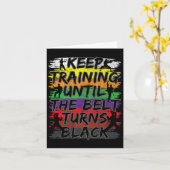 Keep Training Until The Belt Turns Black Karate Gi カード (黄色い花)