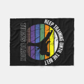 Keep Training Until The Belt Turns Black Karate Sh フリースブランケット (正面(横))