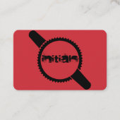 Keep Turning That Crank Red Pink Visitenkarte 名刺 (正面)