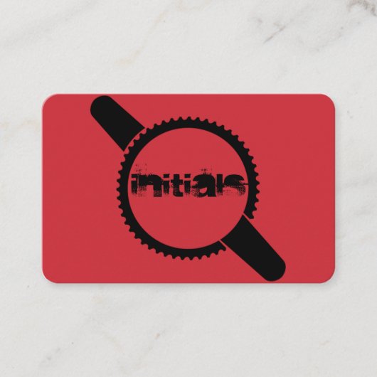 Keep Turning That Crank Red Pink Visitenkarte 名刺 (正面)