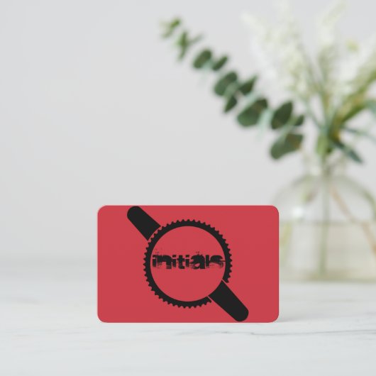 Keep Turning That Crank Red Pink Visitenkarte 名刺 (スタンド正面)