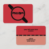 Keep Turning That Crank Red Pink Visitenkarte 名刺 (正面/裏面)