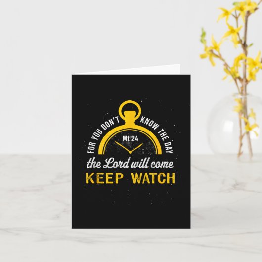Keep Watch Matthew 24_42  カード (黄色い花)