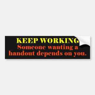 keep_working バンパーステッカー
