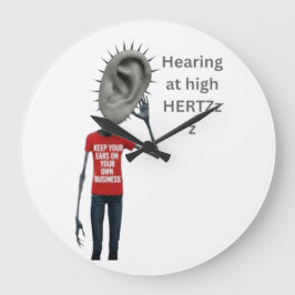 Keep your ears on your own business ラージ壁時計