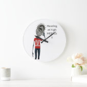 Keep your ears on your own business ラージ壁時計 (ホーム)