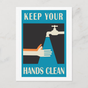 keep your hands clean ポストカード