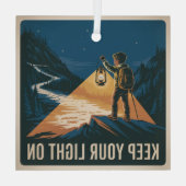 Keep Your Light On ガラスオーナメント (裏面)