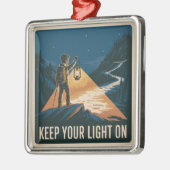 Keep Your Light On メタルオーナメント (左)