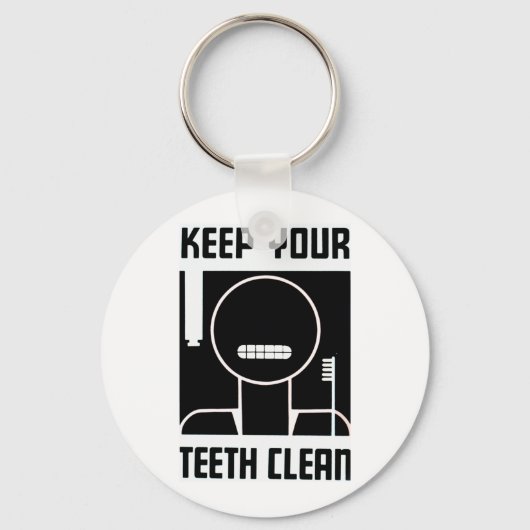 Keep Your Teeth Clean キーホルダー (正面)