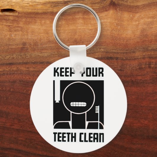 Keep Your Teeth Clean キーホルダー (正面)