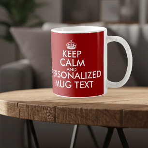 KeepCalmマグカップ パーソナライズ可能なテンプレート コーヒーマグカップ