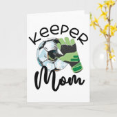 Keeper Mom, Goalkeeper Soccer Mama, Raising A Keep カード (黄色い花)