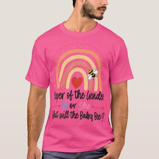 Keeper Of Gender Reveal What Will It Bee Tシャツ (正面)