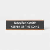 Keeper of the Coins Personalized Name Plate デスクネームプレート (正面)