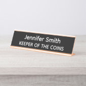 Keeper of the Coins Personalized Name Plate デスクネームプレート (正面)