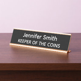 Keeper of the Coins Personalized Name Plate デスクネームプレート